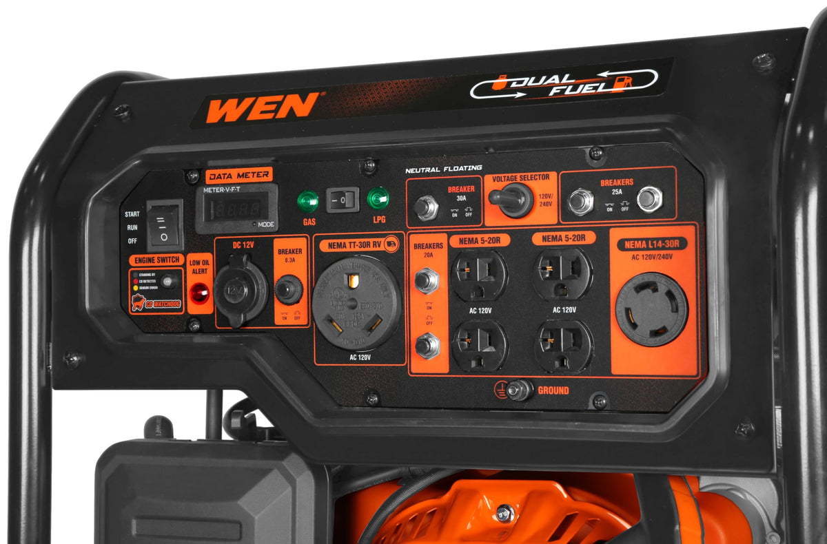 WEN 5600-Watt Portable Generator, Electric Start, 224cc, Transfer-Switch and RV-Ready with CO Shutdown Sensor (GN5602X)