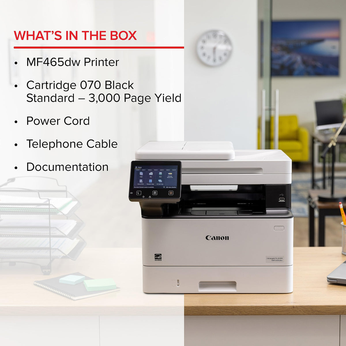Canon imageCLASS MF465dw II - Wireless Duplex Laser Printer with Print, Copy, Scan, Fax, Expandable Paper Capacity and 3 Year Limited Warranty, 42 PPM