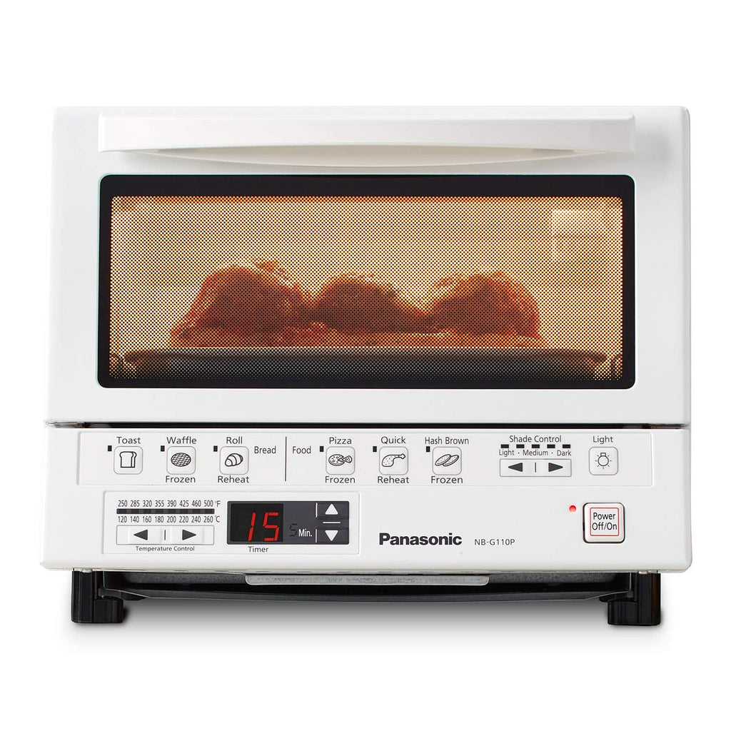 Panasonic FlashXpress Toaster Oven Countertop, 4-Slice Compact Size with Double Infrared Heating, 6 Auto Cook Options and Precise Temperature Control