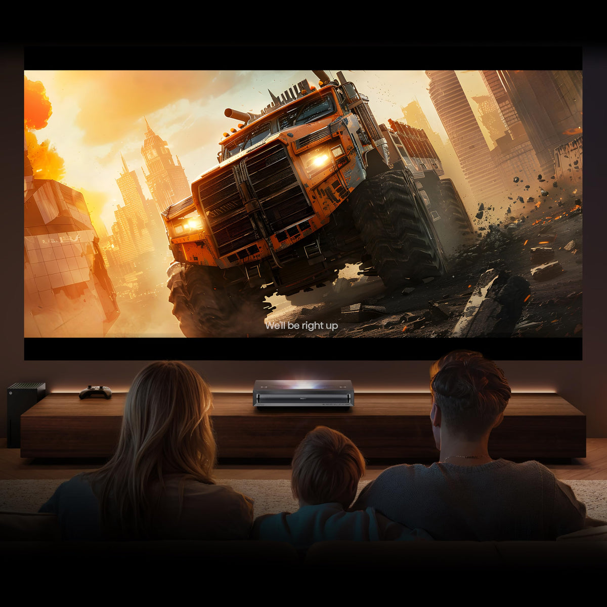 Hisense PX3-PRO Ultra Short Throw Triple Laser Projector, 4K UHD, 80 C 150, 3,000 Lumens, 3000:1 Contrast, Dolby Vision & Atmos, IMAX Enhanced, 240