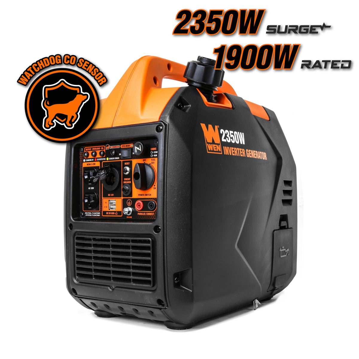 WEN 2500-Watt Inverter Generator, Quiet, Portable, and Lightweight with Fuel Shut Off (56250i)