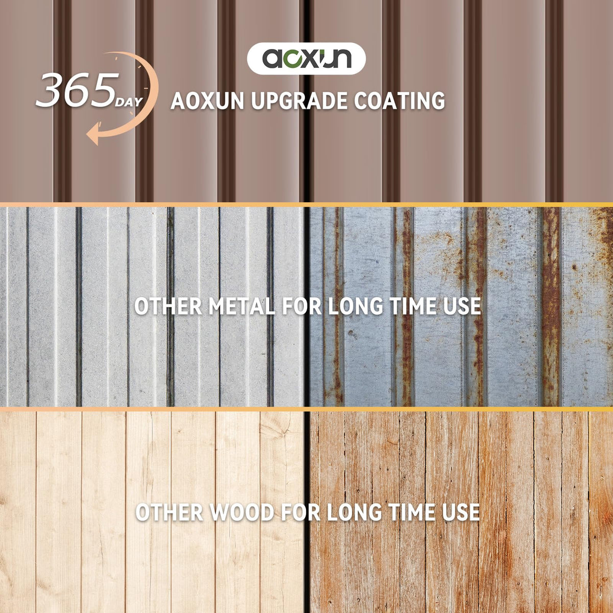 Aoxun 7.4x5.3FT Shed with Floor Galvanized Steel Outdoor Storage Shed Metal Garden Shed with Double Doors, 15mm Moisture-Proof Floor & Ventilation