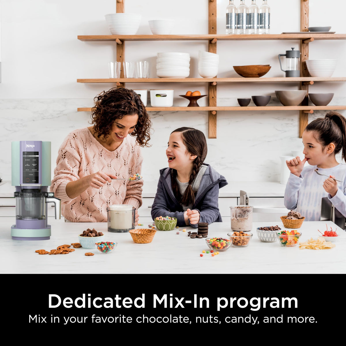 Ninja NC301 CREAMi Ice Cream Maker, for Gelato, Mix-ins, Milkshakes, Sorbet, Smoothie Bowls & More, 7 One-Touch Programs, with (2) Pint Containers &