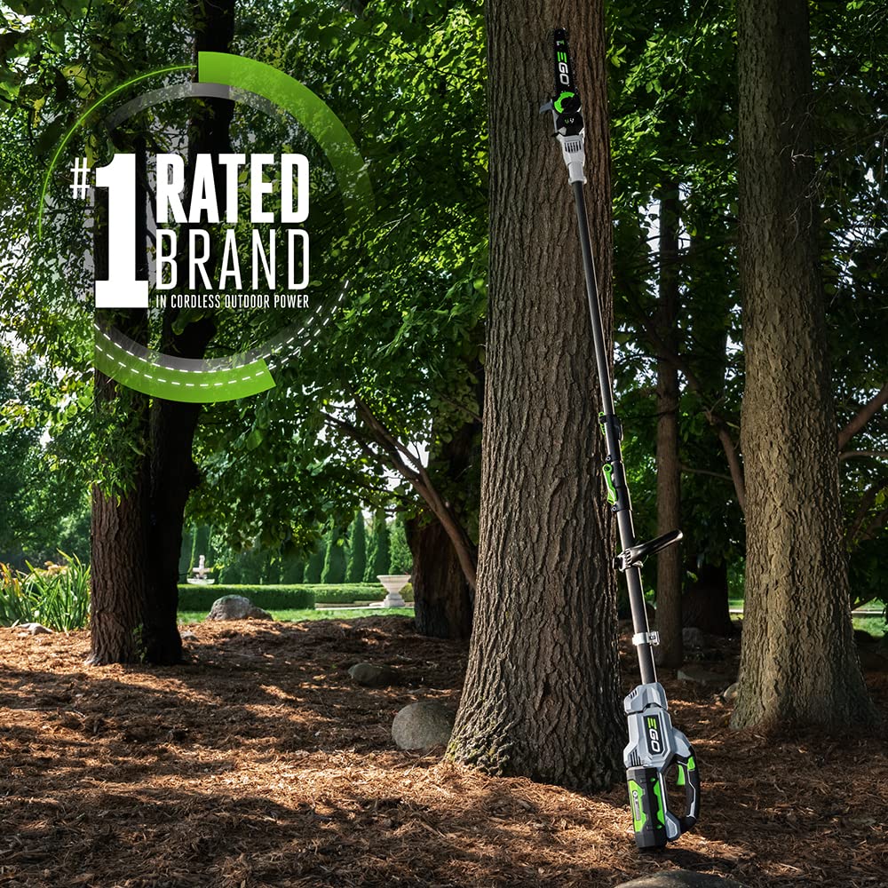 EGO Power+ Pole Saw, Cordless Electric Pole Saw for Tree Trimming with Telescopic LED Cut Line Indicator, Includes 56V 2.5Ah Battery and Charger