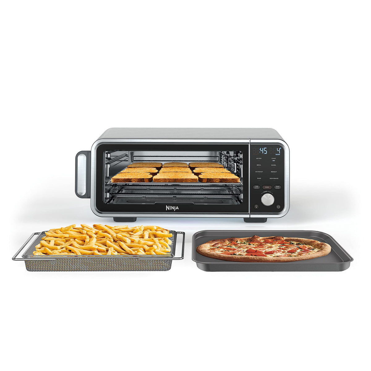 Ninja SP201 Digital Air Fry Pro Countertop 8-in-1 Oven with Extended Height, XL Capacity, Flip Up & Away Capability for Storage Space, with Air Fry