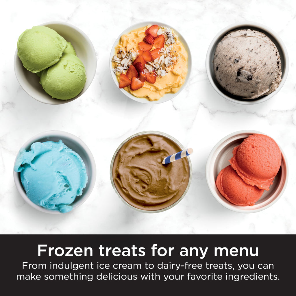 Ninja NC301 CREAMi Ice Cream Maker, for Gelato, Mix-ins, Milkshakes, Sorbet, Smoothie Bowls & More, 7 One-Touch Programs, with (2) Pint Containers &