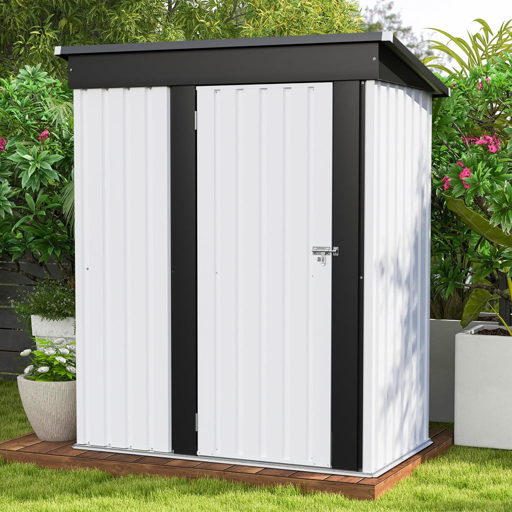 Patiowell 10 x 12 FT Metal Storage Shed for Outdoor, Steel Yard Shed with Design of Lockable Doors, Utility and Tool Storage for Garden, Backyard