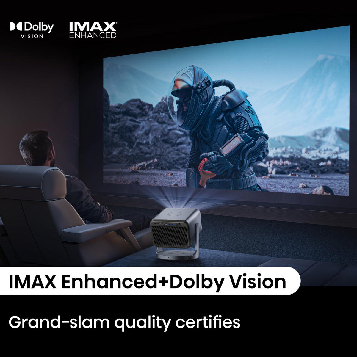 Hisense C2 Ultra, Triple Laser Smart Portable Projector, 4K UHD, 3,000 Lumens, 65 C 300, Dolby Vision, IMAX Enhanced, Sound by JBL, Netflix