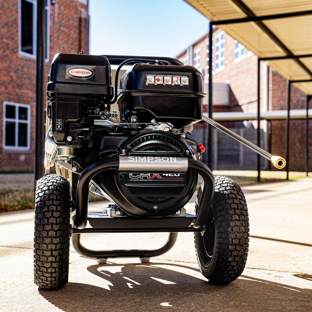 Simpson 4400 PSI Gas Pressure Washer, 4.0 GPM Commercial Power Washer, Cold Water, 50' Hose, PowerShot, 49-State Compliant (PS60843)