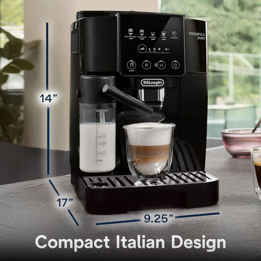 De'Longhi Magnifica Evo Automatic Espresso & Coffee Machine with Auto Milk Frother, Built-in Grinder & Auto-Clean Function - For Latte, Cappuccino