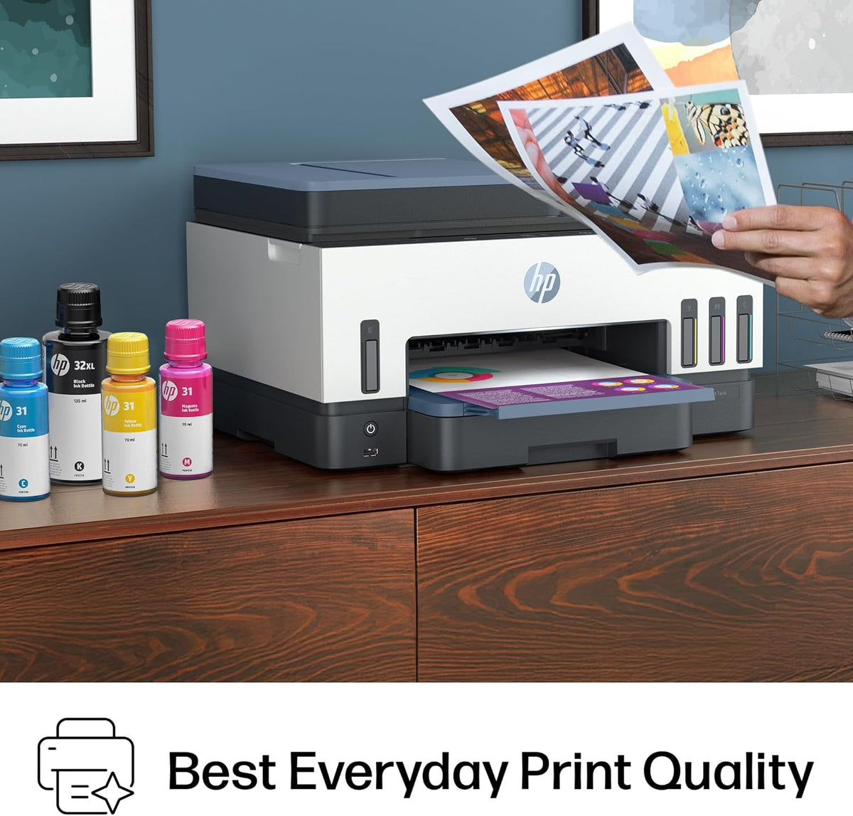 HP Smart Tank 7602 Wireless All-in-One Ink Tank Printer, Scanner, Copier with 2 Years of Ink Included, Best-for-Home Office, Cartridge-Free