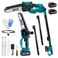 2-in-1 Cordless Pole Saw & 8'' Mini Chainsaw,Forest Ranger Approved Electric Handheld Chain Saw with 2 21V 4.0Ah Rechargeable Batterie&Charger, Auto