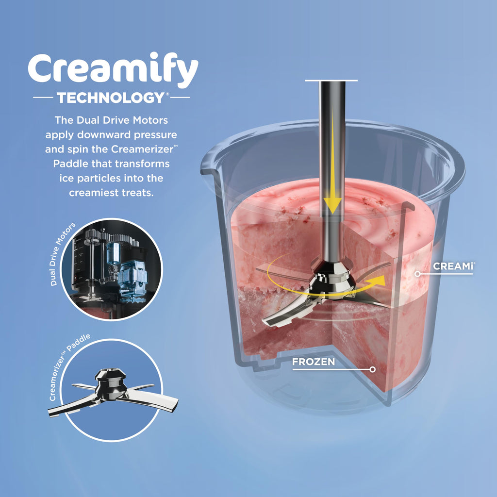 Ninja CREAMi Scoop & Swirl Ice Cream and Soft Serve Maker, Sorbet, Milkshake, Frozen Yogurt, Low Calories Program & More, 13-in-1, Soft Serve Handle