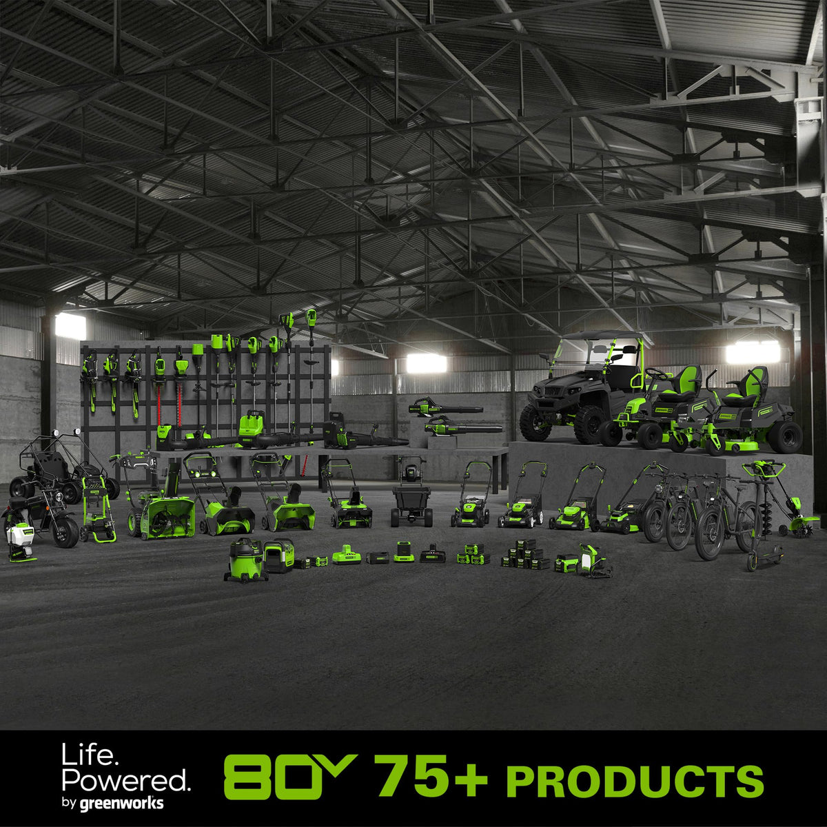 Greenworks 80V 18" Brushless Cordless Chainsaw (Great For Tree Felling, Limbing, Pruning, and Firewood) / 75+ Compatible Tools), 2.0Ah Battery and