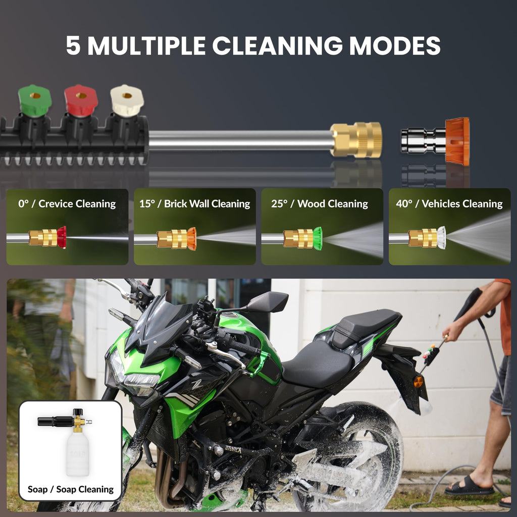 Giraffe Tools Grandfalls Retractable Wall Mount Pressure Washer Plus, Max 2900PSI 2.2 GPM, Electric Power Washer with 100ft Pressure Hose for Car