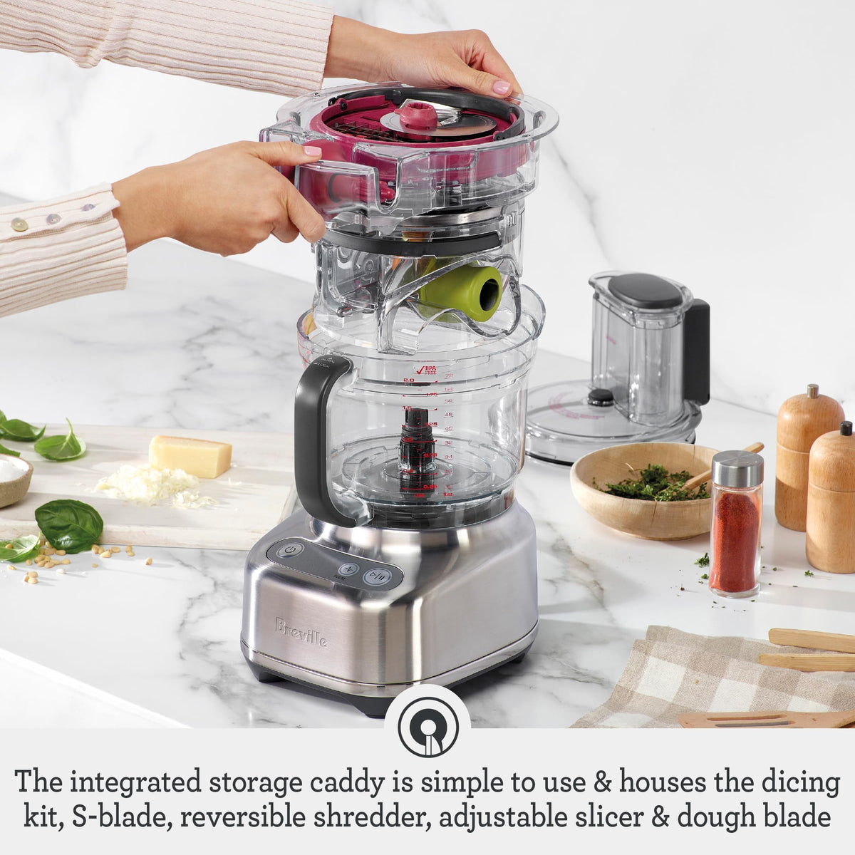 Breville BFP638 Paradice 9 Cup Food Processor and Dicer, Small, Olive Tapenade