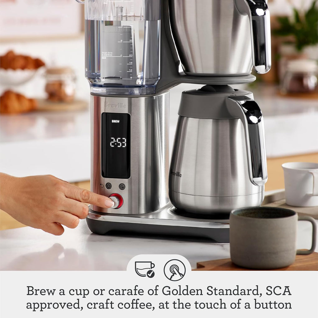 Breville Luxe Drip Coffee Machine, Brushed Stainless Steel, Thermal Carafe