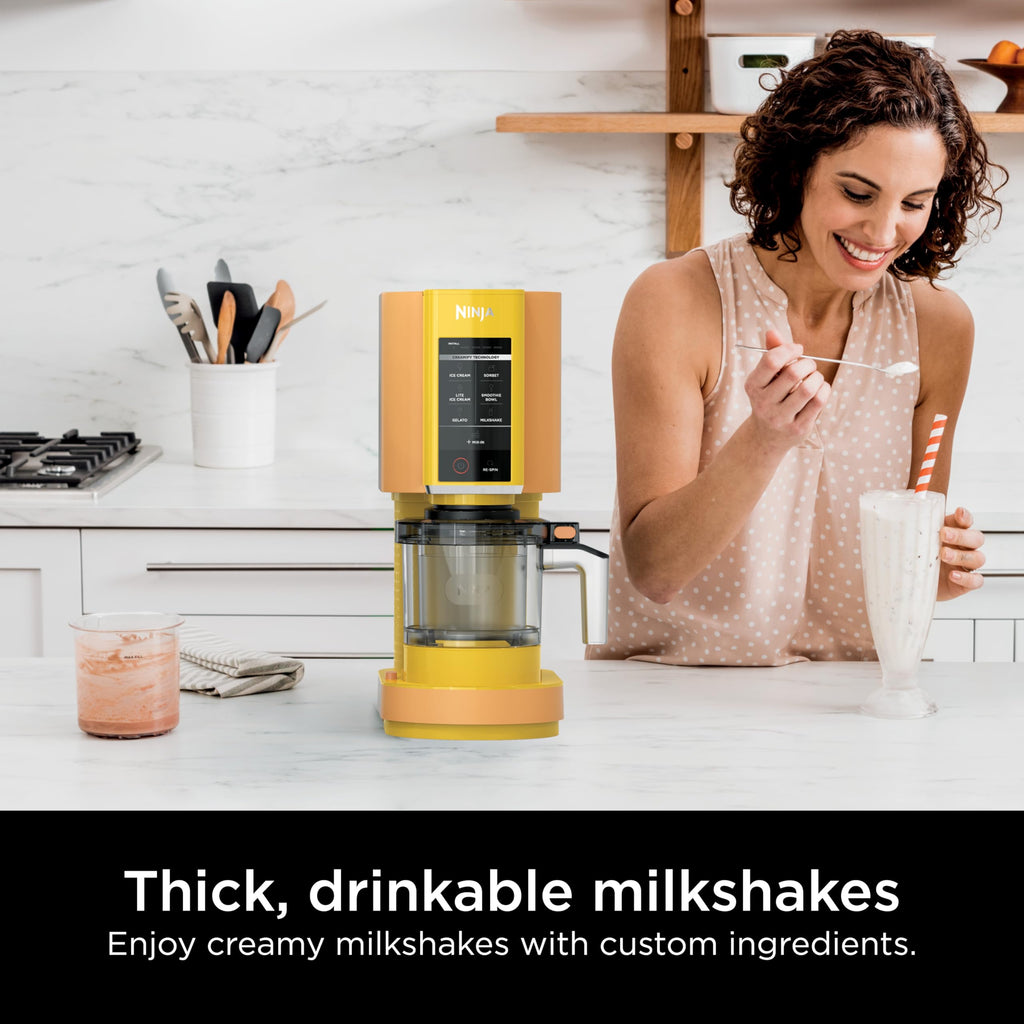Ninja NC301 CREAMi Ice Cream Maker, for Gelato, Mix-ins, Milkshakes, Sorbet, Smoothie Bowls & More, 7 One-Touch Programs, with (2) Pint Containers &