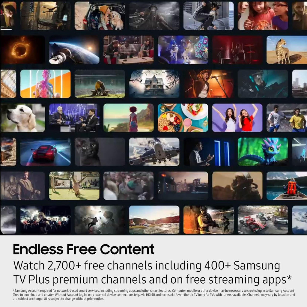 Samsung 43-Inch Class Crystal UHD U8000F 4K Smart TV (2025 Model) Endless Free Content, Crystal Processor 4K, MetalStream Design, Knox Security