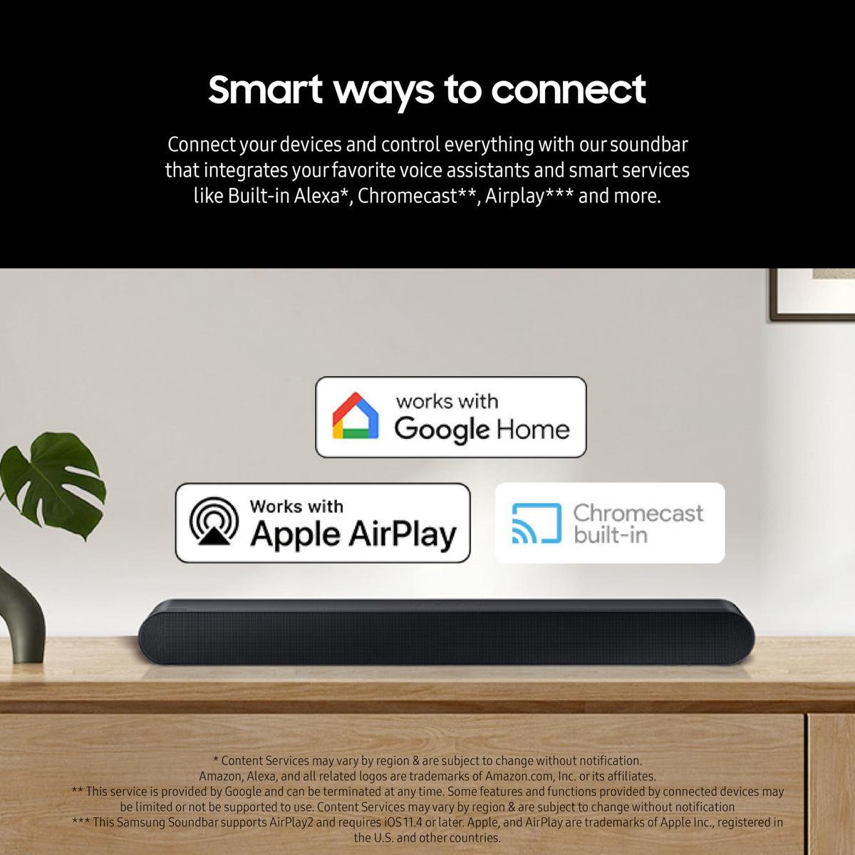 SAMSUNG S60D 5.0ch Soundbar w/Wireless Dolby Atmos Audio, All-in-One Design, Q-Symphony, SpaceFit Sound Pro, Adaptive Sound, Game Mode Pro with Alexa