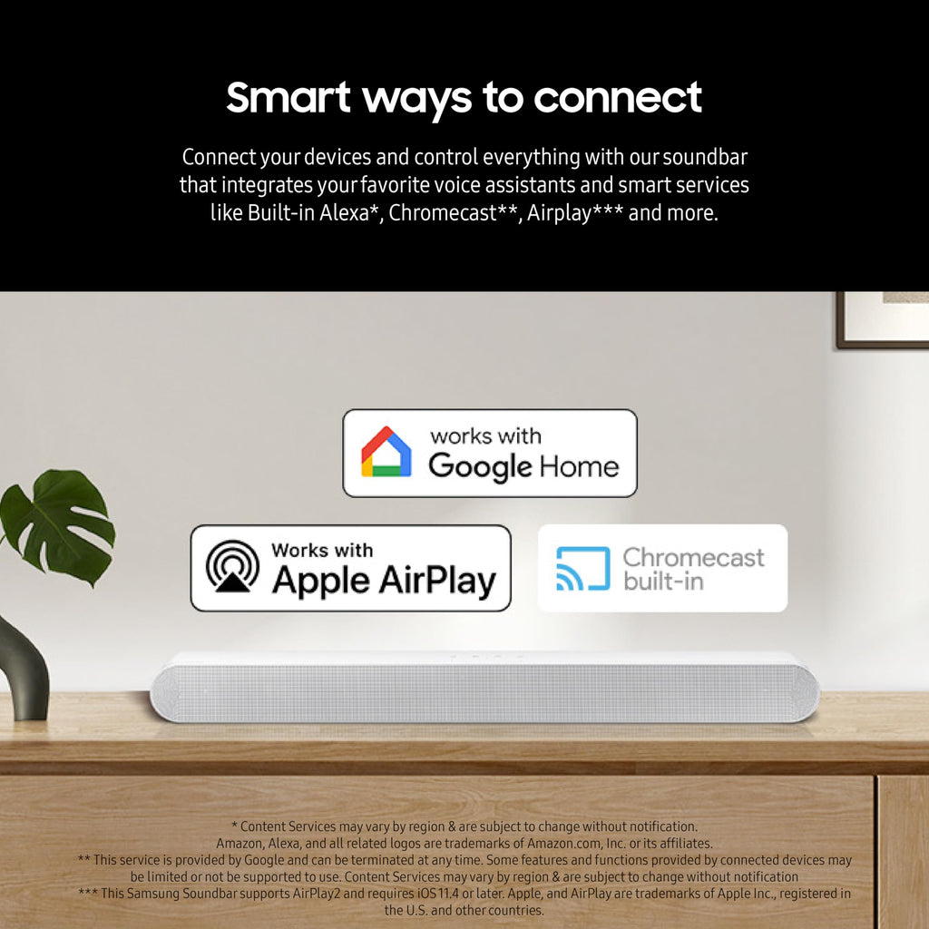 SAMSUNG S60D 5.0ch Soundbar w/Wireless Dolby Atmos Audio, All-in-One Design, Q-Symphony, SpaceFit Sound Pro, Adaptive Sound, Game Mode Pro with Alexa