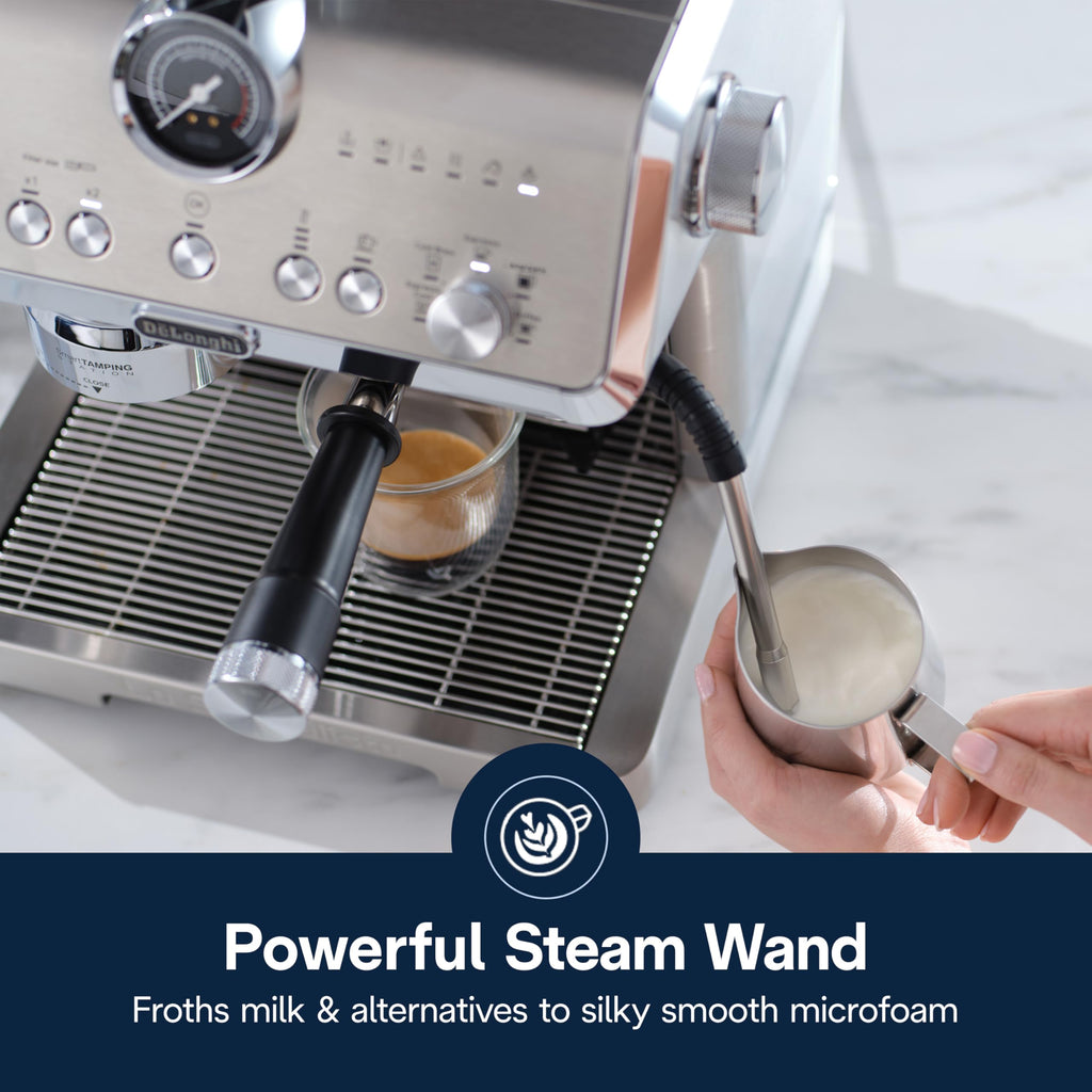 De'Longhi La Specialista Arte Evo Espresso Machine - Compact Cold Brew Coffee Maker with Grinder, Milk Steam Wand/Frother & Tamping Tools - Home