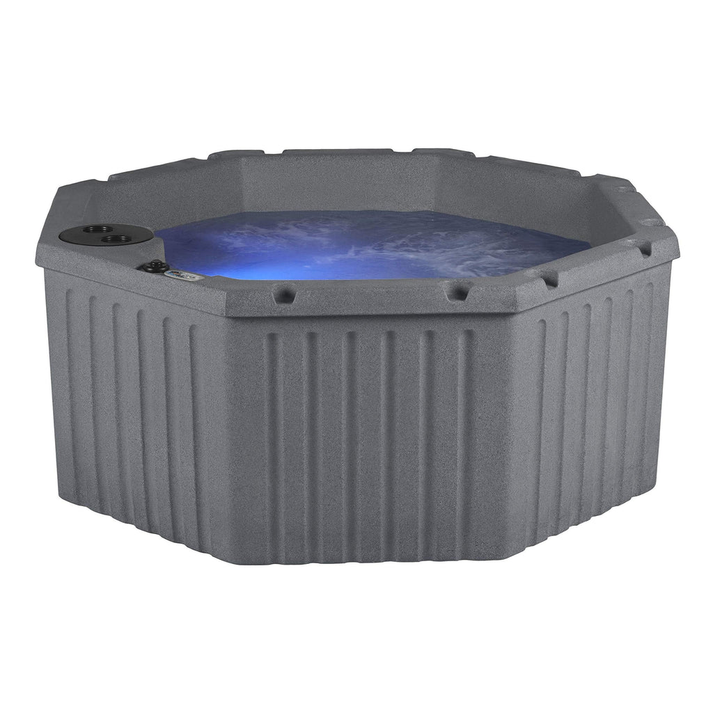 AquaLife Invi 5-Person Hot Tub with 11 Hydro Jets, LED Lighting & Insulated Cover C Non-Lounger Spa for Relaxation & Therapy