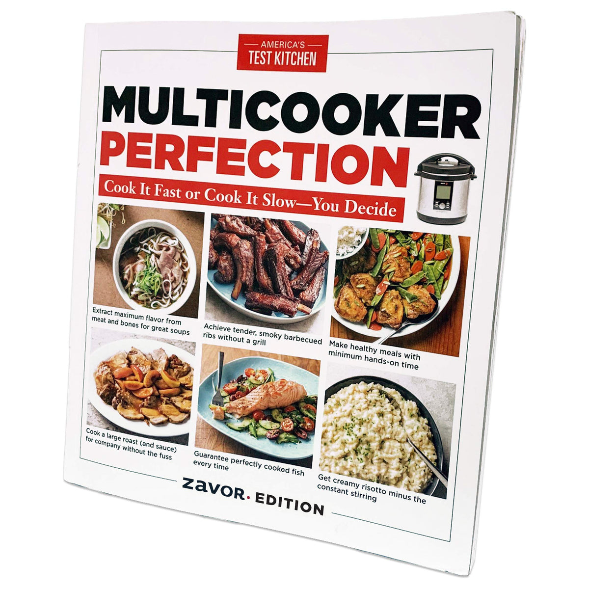 Zavor LUX LCD 6 Quart Multi-cooker with America's Test Kitchen Multicooker Perfection Cookbook, Stainless Steel