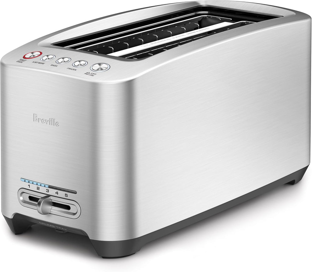 Breville BTA830XL Die-Cast Long Slot Smart Toaster, 4 Slice, Brushed Stainless Steel