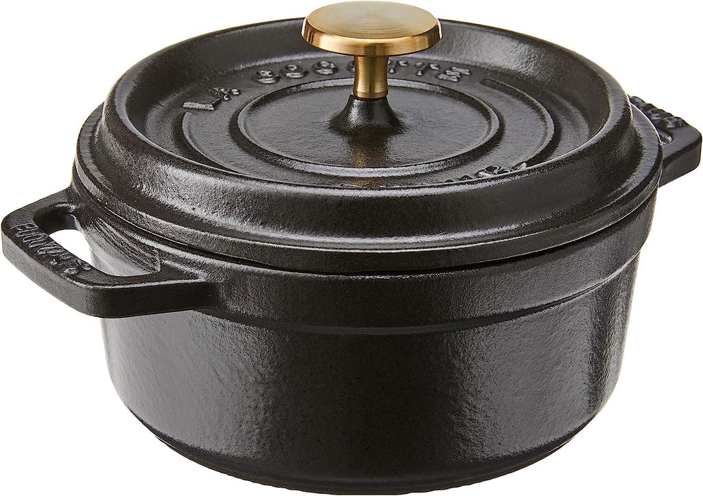 Staub Cast Iron 7-qt Round Cocotte - White Truffle, Made in France