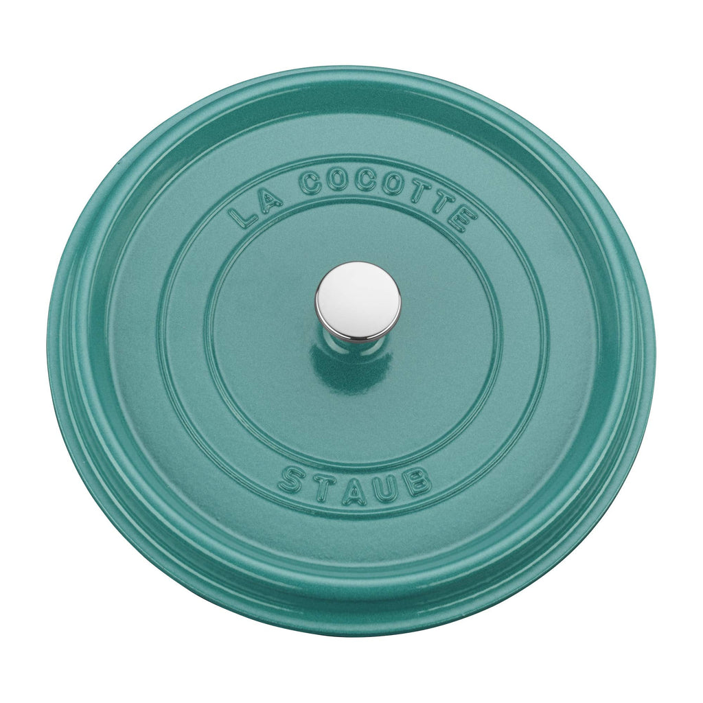 Staub Cast Iron 7-qt Round Cocotte - White Truffle, Made in France
