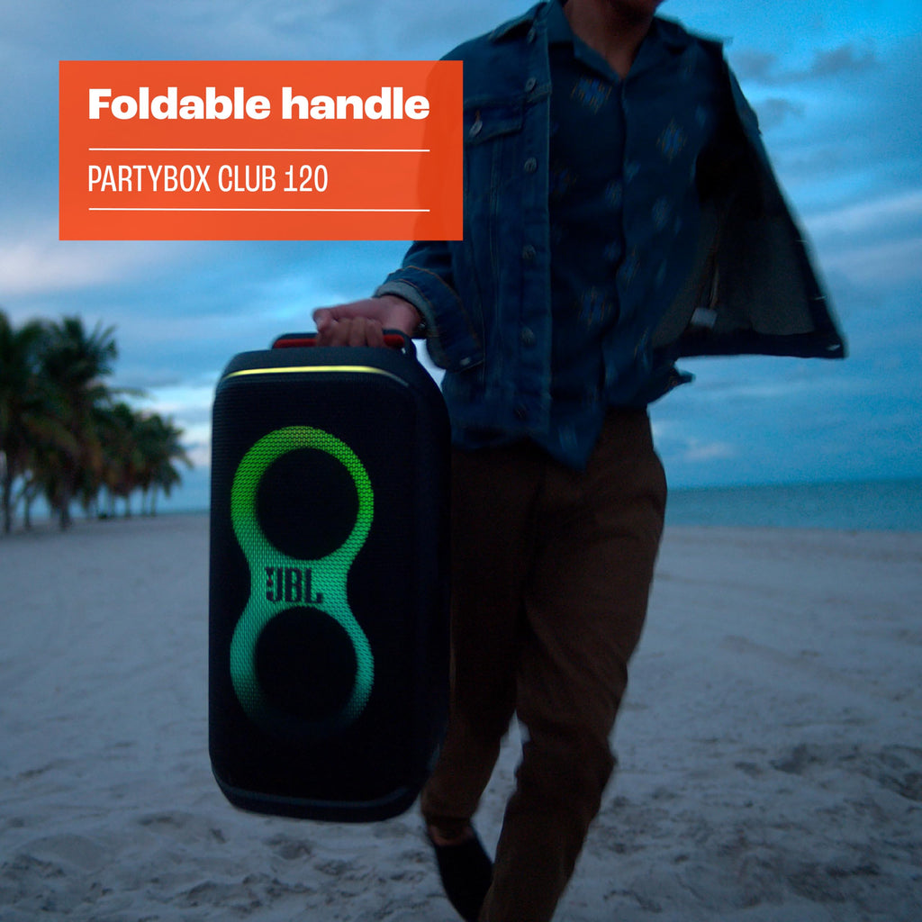 JBL PartyBox Club 120 - Portable Party Speaker with Foldable Handle, Powerful JBL Pro Sound, Futuristic lightshow, Up to 12 Hours of Play time