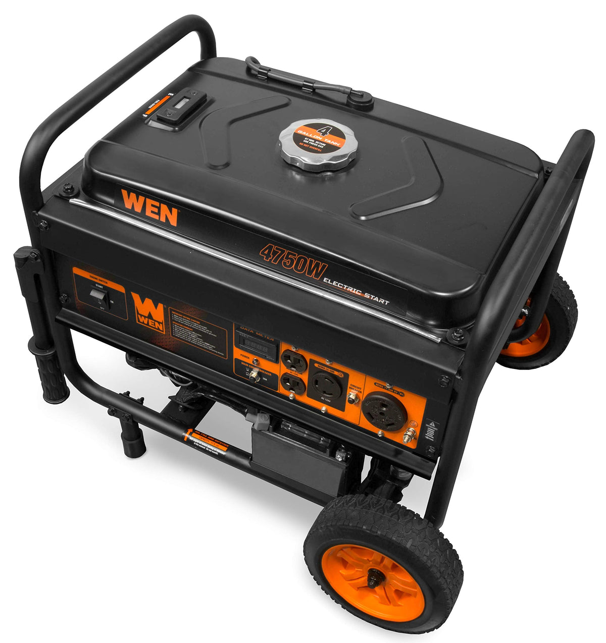 WEN 5600-Watt Portable Generator, Electric Start, 224cc, Transfer-Switch and RV-Ready with CO Shutdown Sensor (GN5602X)