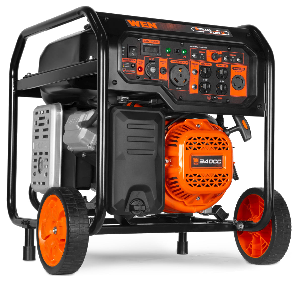 WEN 5600-Watt Portable Generator, Electric Start, 224cc, Transfer-Switch and RV-Ready with CO Shutdown Sensor (GN5602X)