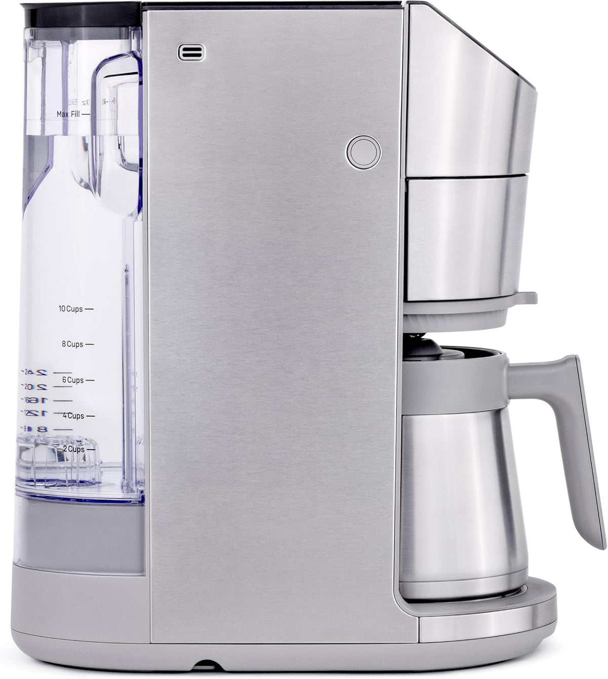 GE Profile Smart Grind & Brew Coffee Maker w/Podless Single Serve, 90oz Water Reservoir, 10 Cup Thermal Carafe, Voice Control, Adjustable Burr