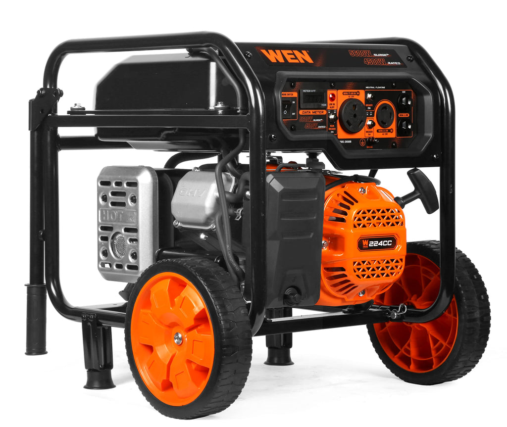 WEN 5600-Watt Portable Generator, Electric Start, 224cc, Transfer-Switch and RV-Ready with CO Shutdown Sensor (GN5602X)