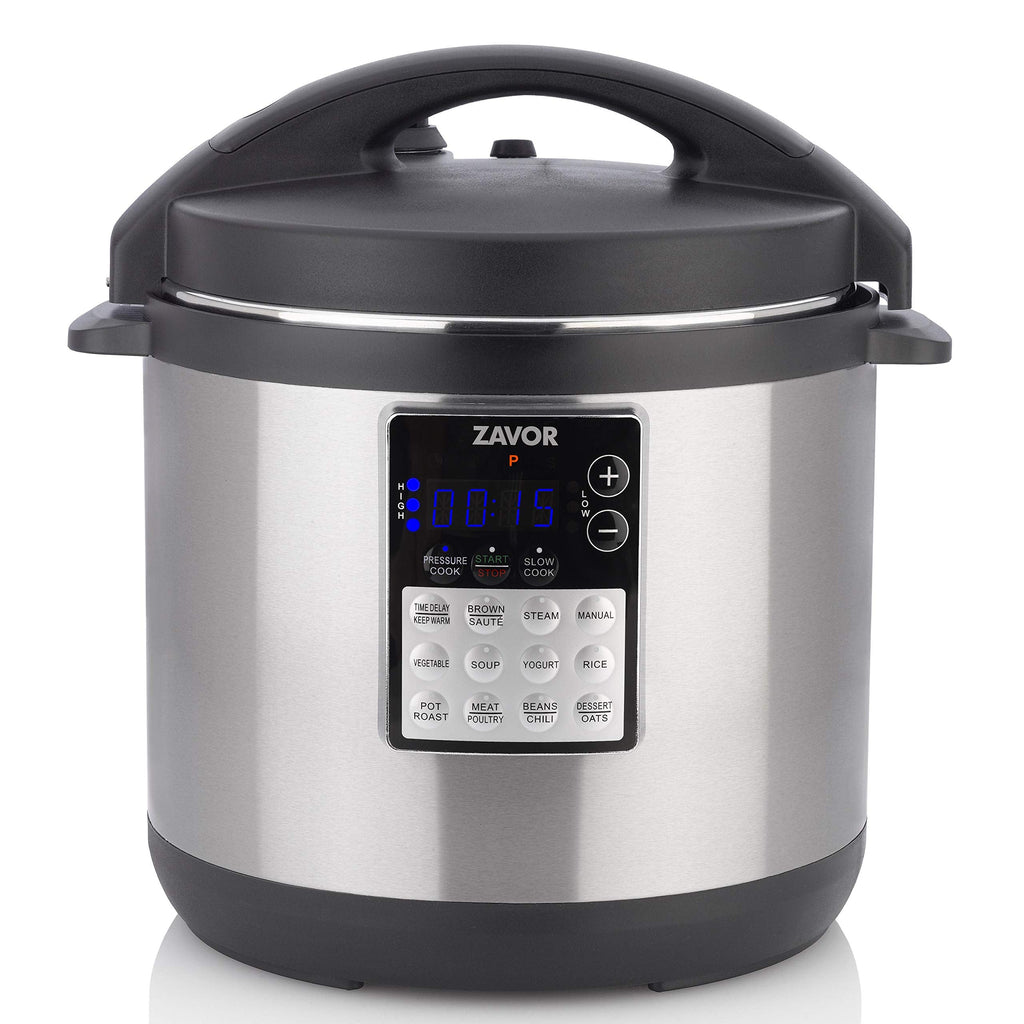 Zavor LUX LCD 6 Quart Multi-cooker with America's Test Kitchen Multicooker Perfection Cookbook, Stainless Steel