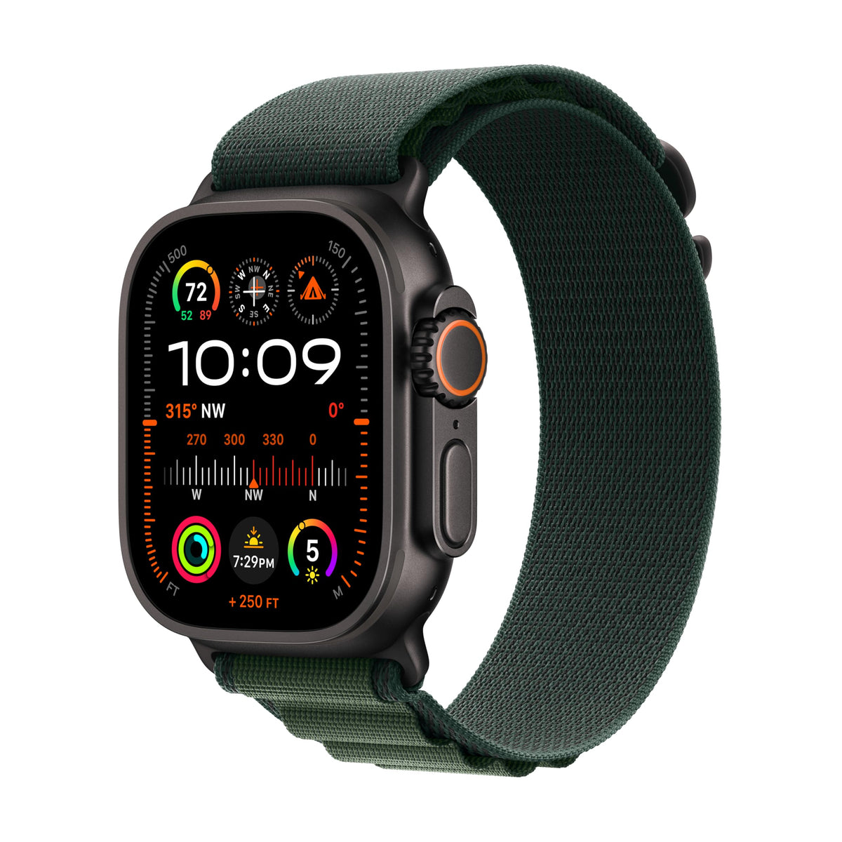 Apple Watch Ultra 2 (GPS + Cellular, 49MM) - Black Titanium Case with Black Ocean Band (Renewed Premium)