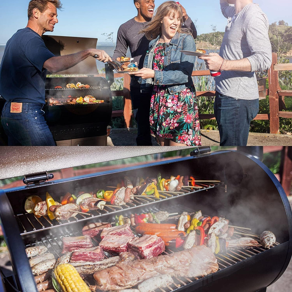 Z GRILLS ZPG-450A2 Wood Pellet Grill & Smoker, PID V3.0 Controller, 459 Sq in Cook Area, Foldable Shelf, Meat Probe, Rain Cover, 8 in 1 BBQ Grill
