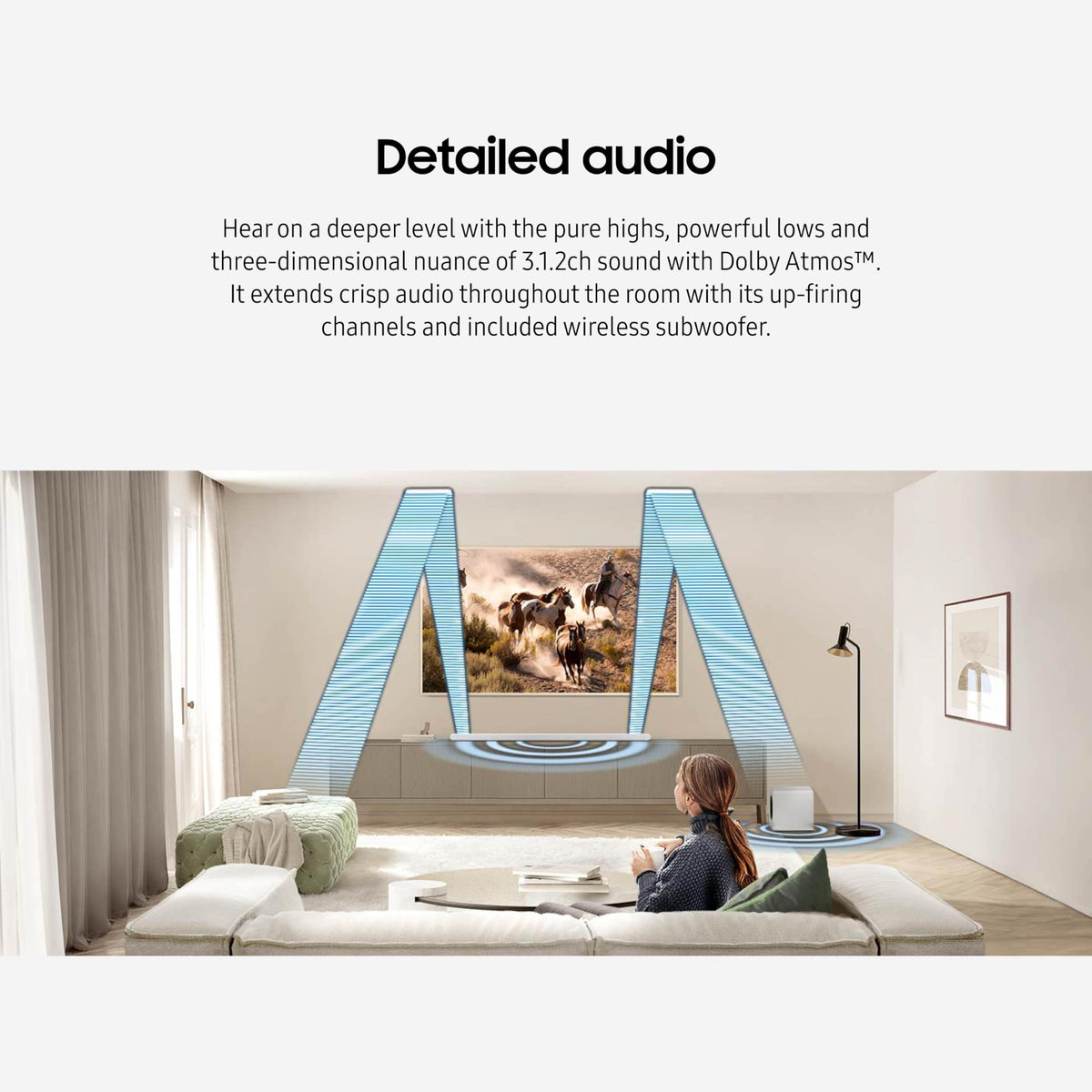 SAMSUNG S60D 5.0ch Soundbar w/Wireless Dolby Atmos Audio, All-in-One Design, Q-Symphony, SpaceFit Sound Pro, Adaptive Sound, Game Mode Pro with Alexa