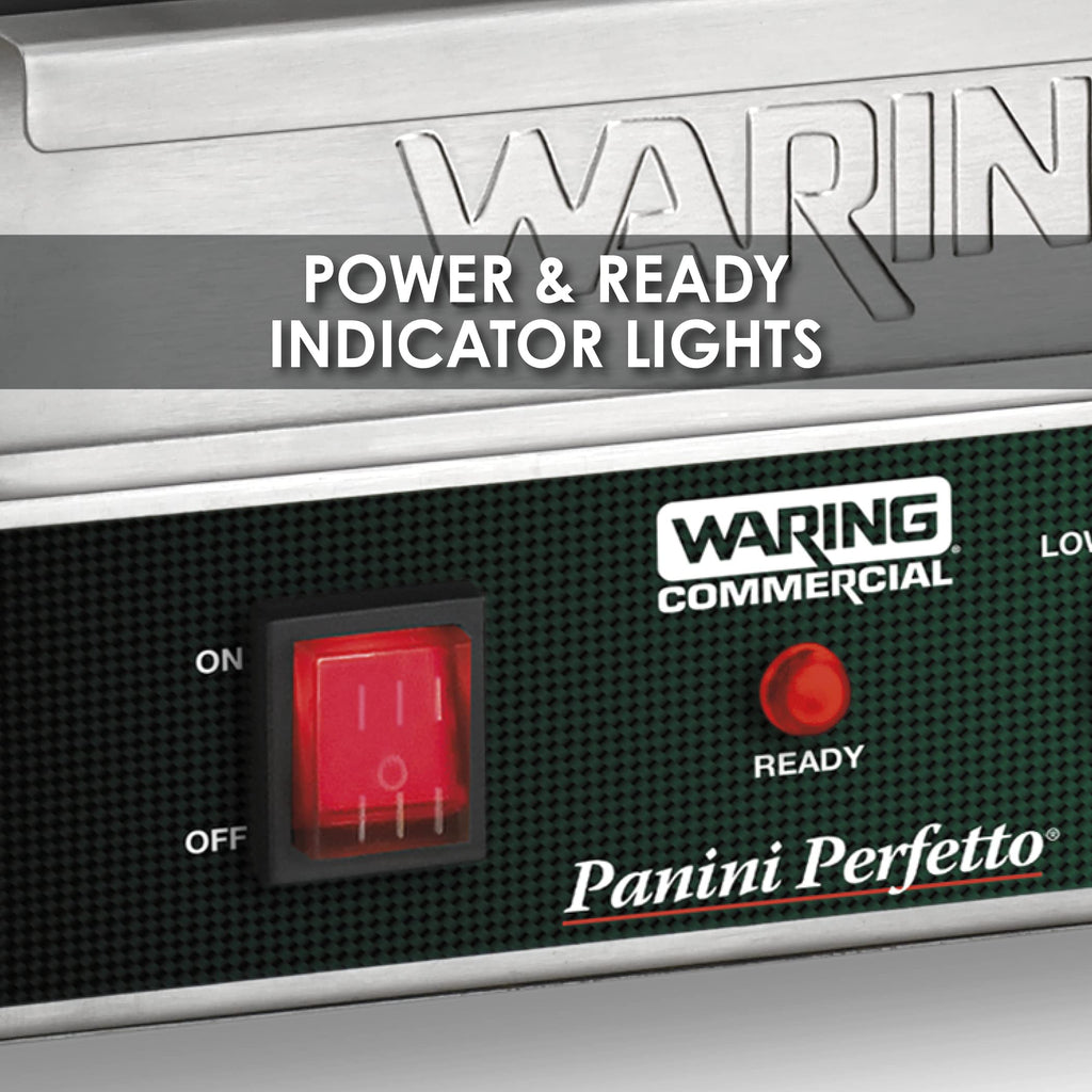 Waring Commercial WFG150 Tostato Perfetto® Compact Flat Toasting Grill, 120V, 1800W, 5-15 Phase Plug
