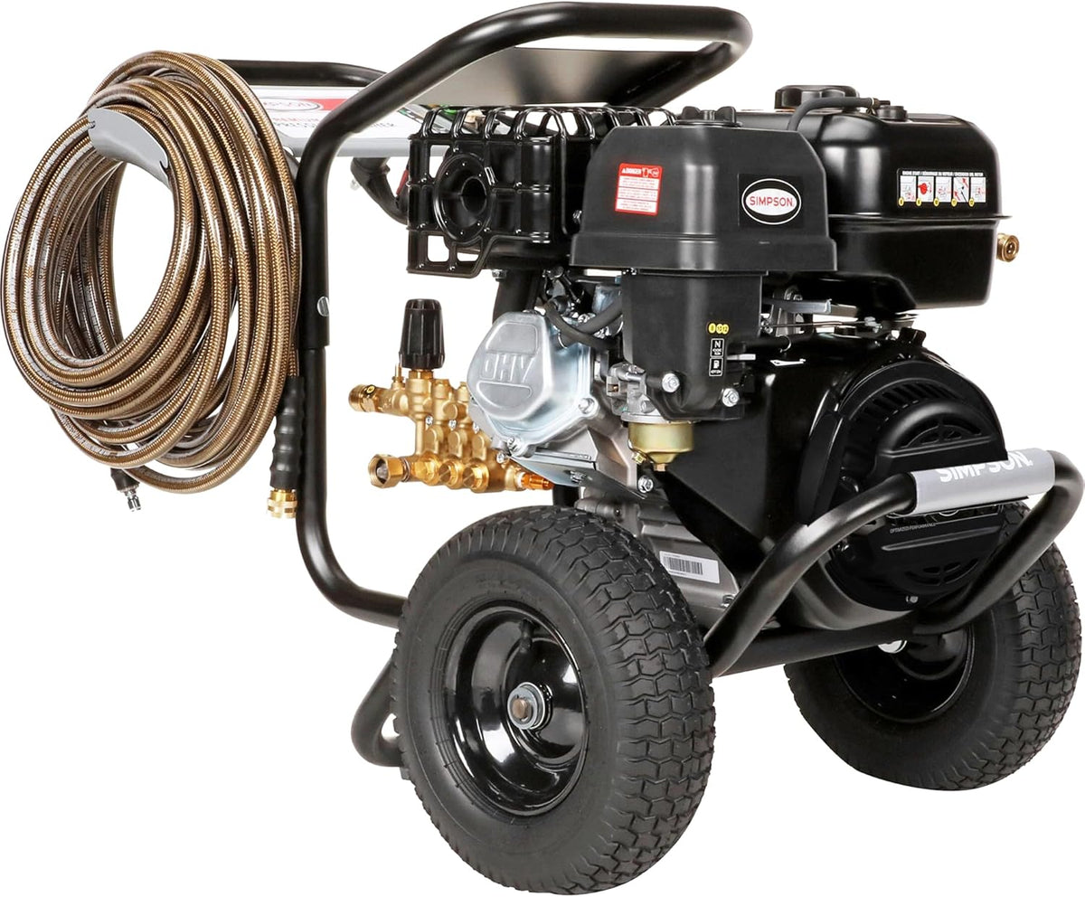 Simpson 4400 PSI Gas Pressure Washer, 4.0 GPM Commercial Power Washer, Cold Water, 50' Hose, PowerShot, 49-State Compliant (PS60843)
