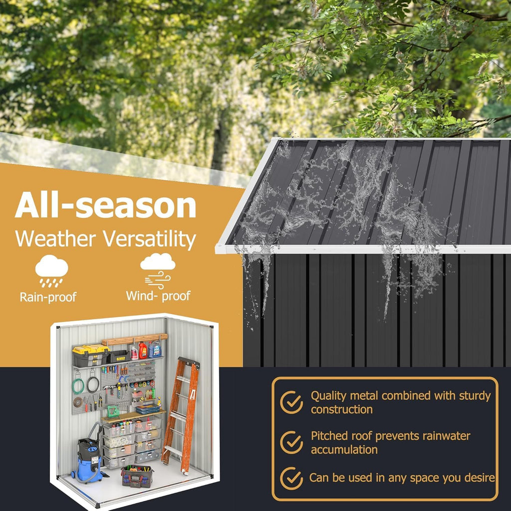 Polar Aurora 12x14 FT Outdoor Storage Shed, Garden Shed with Updated Frame Structure and Lockable Doors, Metal Tool Sheds for Backyard Garden Patio