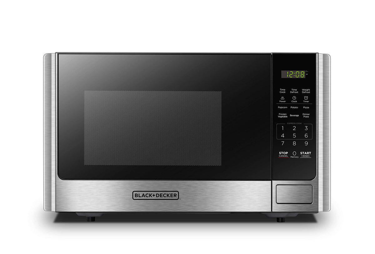 BLACK+DECKER EM044KB19 Over The Range Microwave Oven with One Touch, 1000 Watts, 400 CFM and Auto Cooking, OTR 1.9 Cu.ft