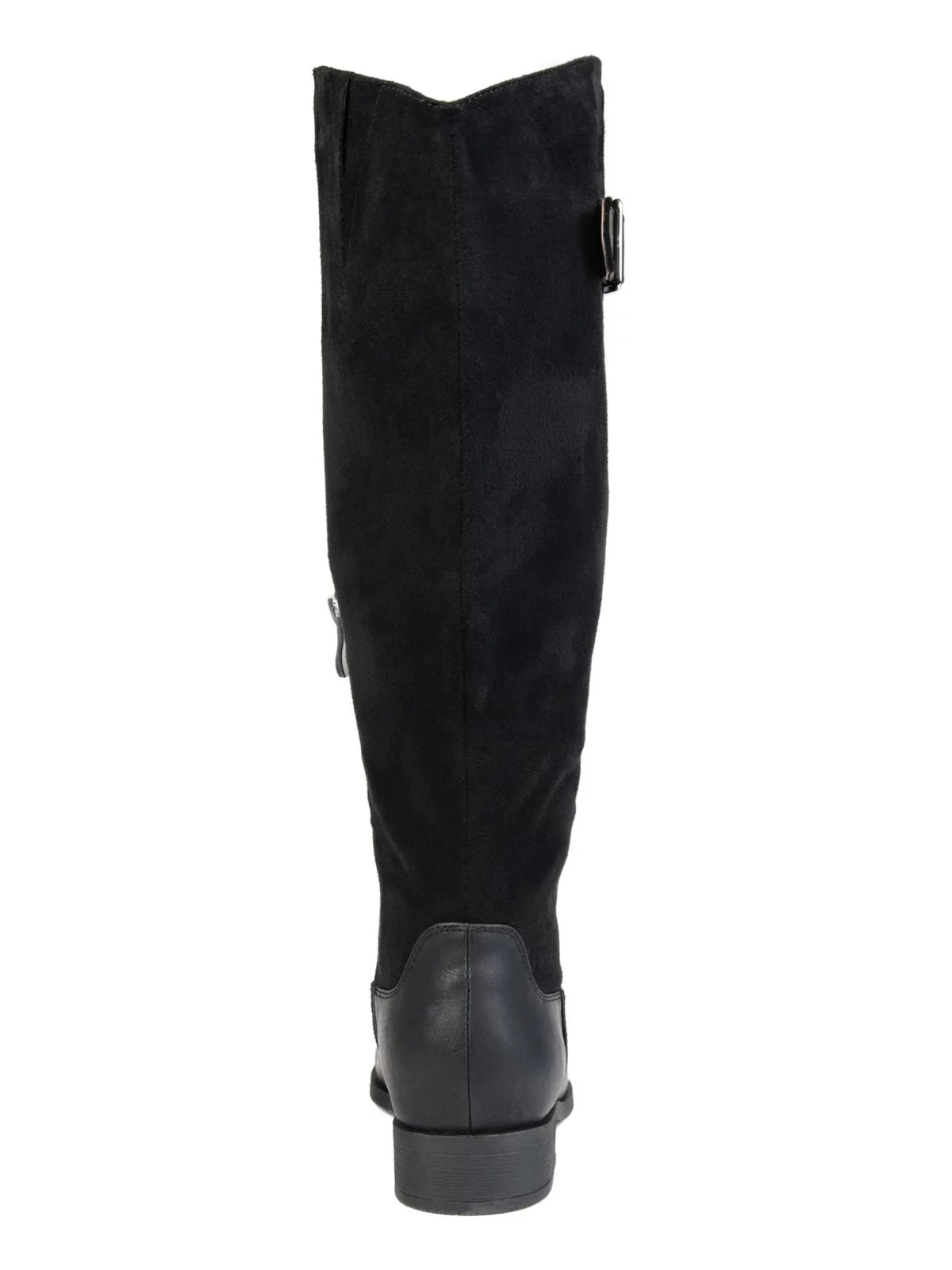 Zip-Up Comfort Frenchy Goring Riding Black Boot Almond Buckle WC Accent COLLECTION Heel 8.5 Block  Toe JOURNEE