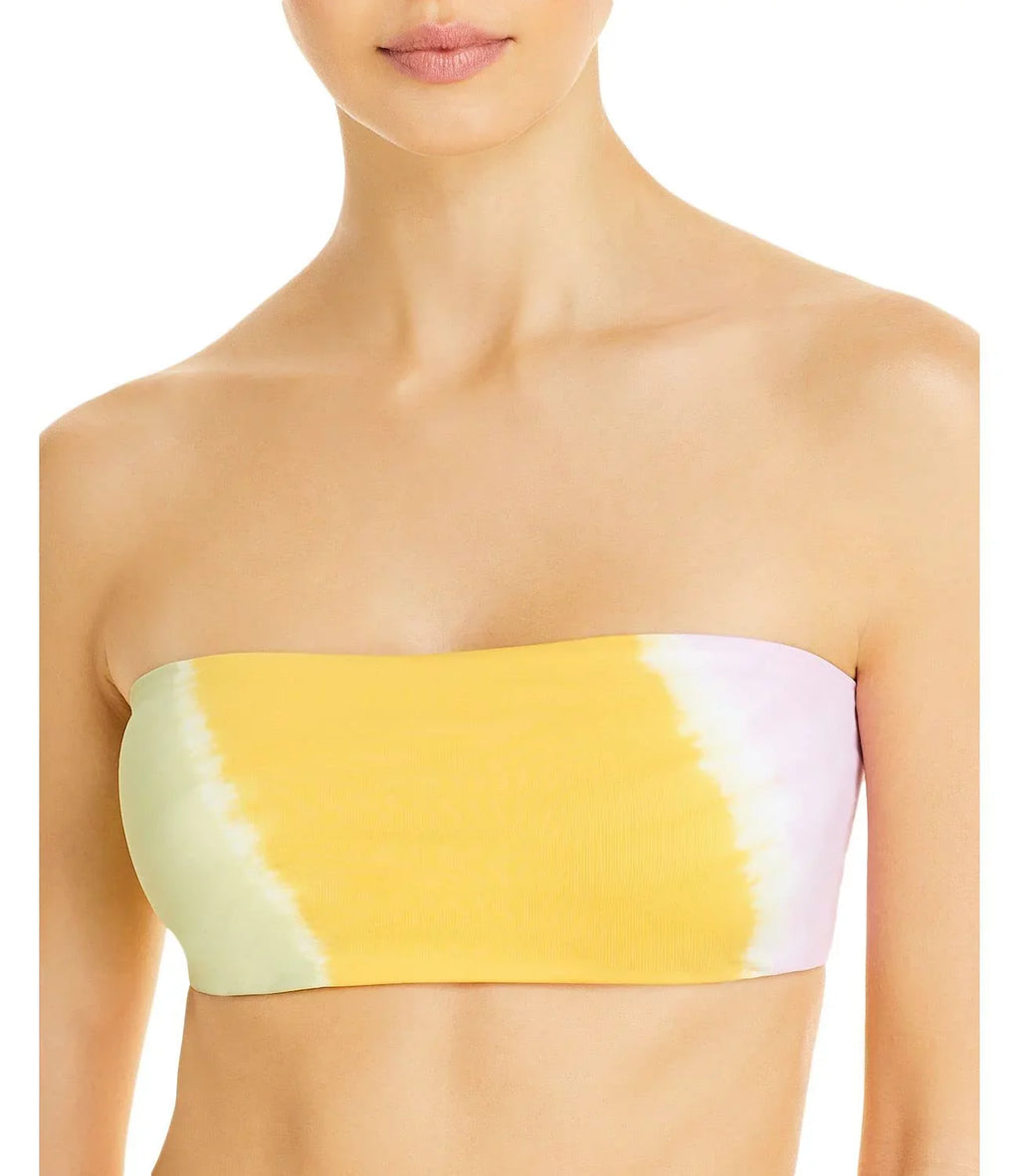 Women's Bandeau X-Small Bikini Yellow, Beach L Wave Tops, Space