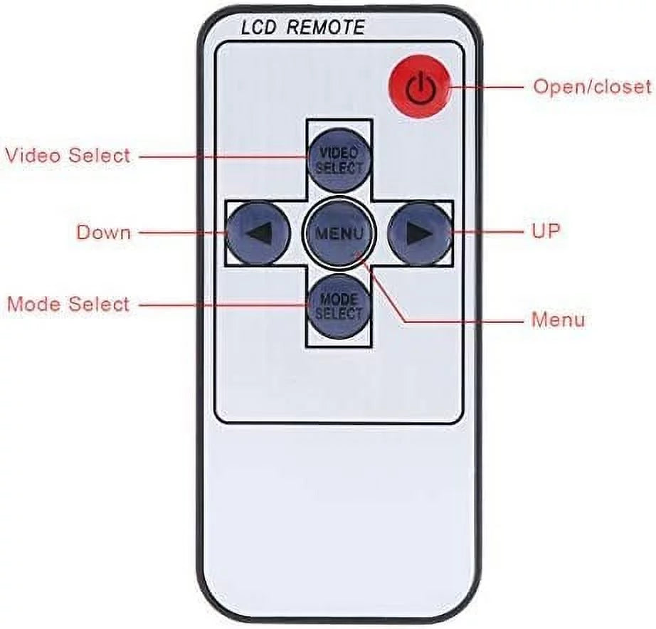 with Display Digital 7 View Inch Rear Monitor Button 2-Channel Input Video Touch 16:9 Car RGB Bileeko VCR