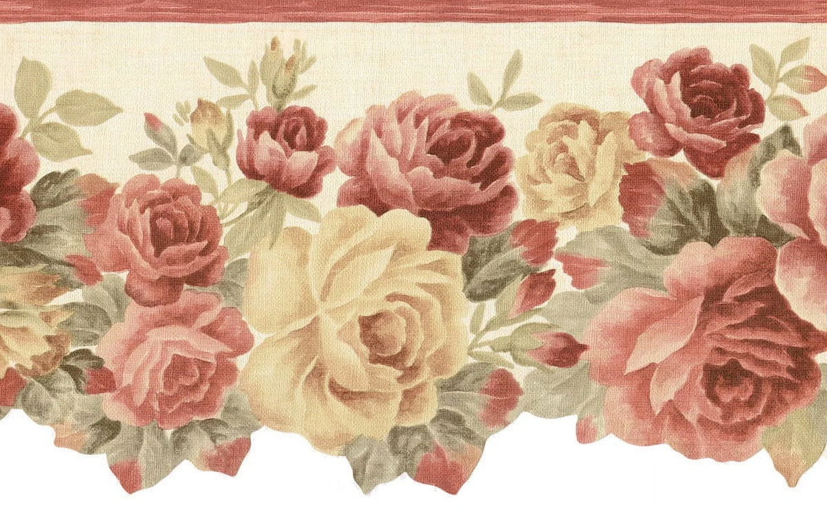 CN79402dc Floral Border Diecut 877060 Wallpaper Rose