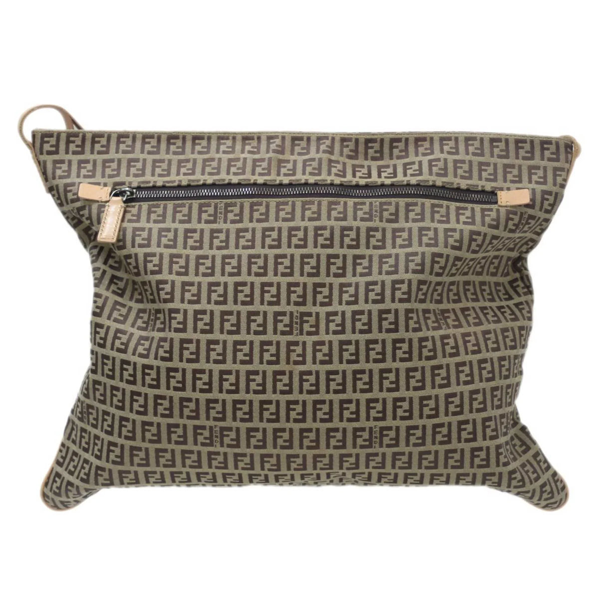 bag FENDI (Good) Zucca pattern Shoulder 2355.7VA020.28E Pre-Owned Brown