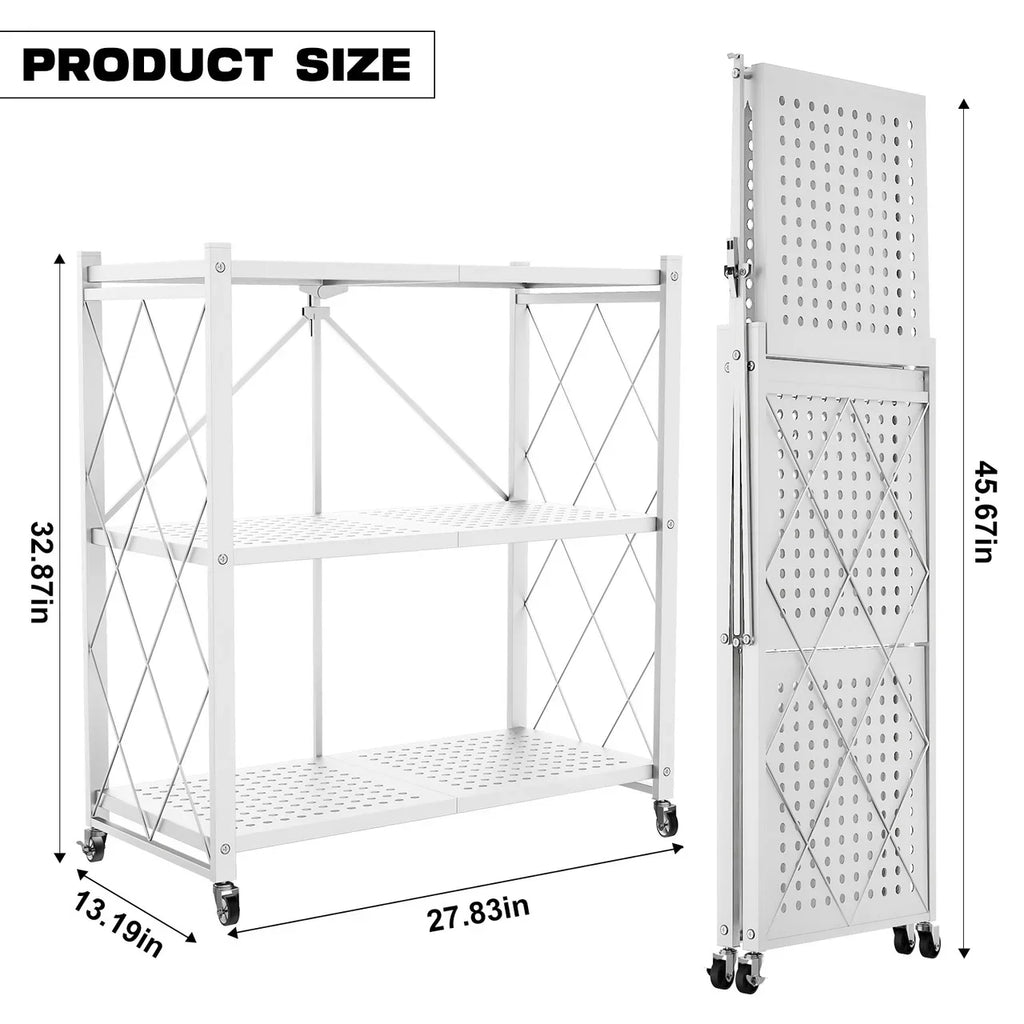 QRInnovations  Design Duty Shelving Tier Rack White Heavy 3/4 Modern Storage